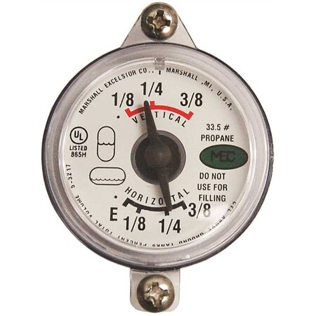 Mec Universal 33 lb. Lift Truck Float Gauge 3/4 in. NPT Tabbed Dial and 2 Mounting Screw Kit MES-2184-20-001-KIT